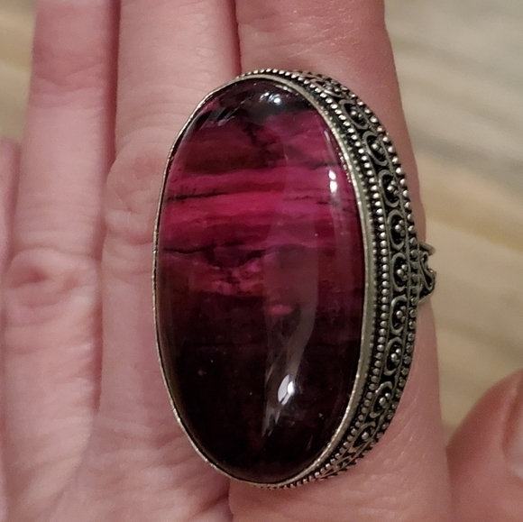 New Oversized Sugilite 925 Silver Statement Ring. - Picture 3 of 8